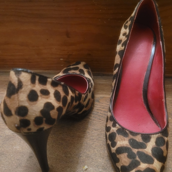 Vintage Cheetah print heels 9M - Picture 4 of 14